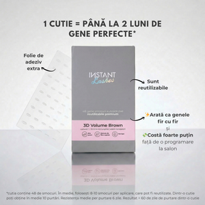gene smocuri instant lashes gene false autoadezive maro 3d volume efect fir cu fir