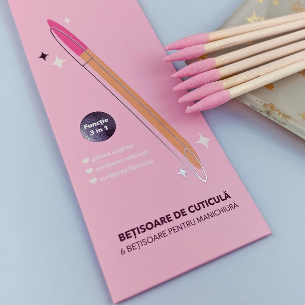 Set 6 bețișoare pentru cuticule