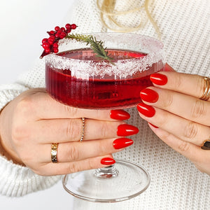 kit unghii press on cu gel roșii Instant Nails
