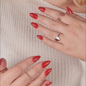 kit unghii press on cu gel roșii Instant Nails