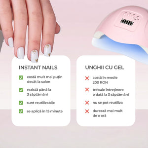 Unghii press-on soft gel Instant Nails Unghii false Unghii simple elegante Unghii autoadezive 