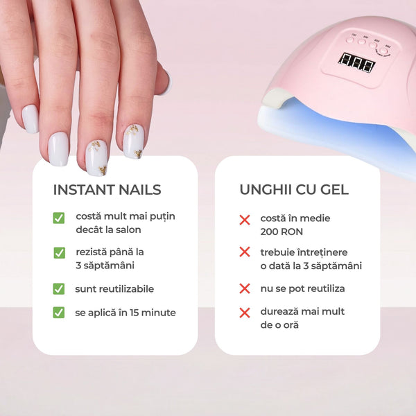 Unghii press-on soft gel Instant Nails Unghii false Unghii simple elegante Unghii autoadezive 