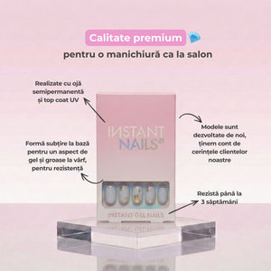 Unghii press-on soft gel Instant Nails Unghii false Unghii simple elegante Unghii autoadezive 