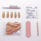Tipsuri unghii false Instant Nails nude cu auriu